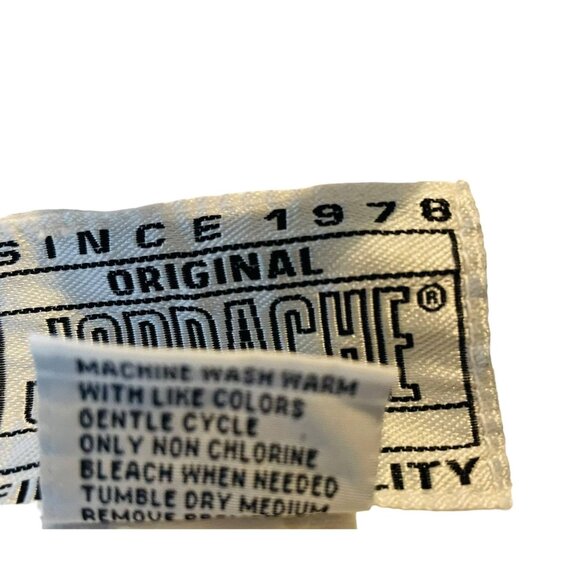 Vintage Jordache Jean Jacket Coat Hand Painted Floral Design White Size Large - Picture 4 of 11